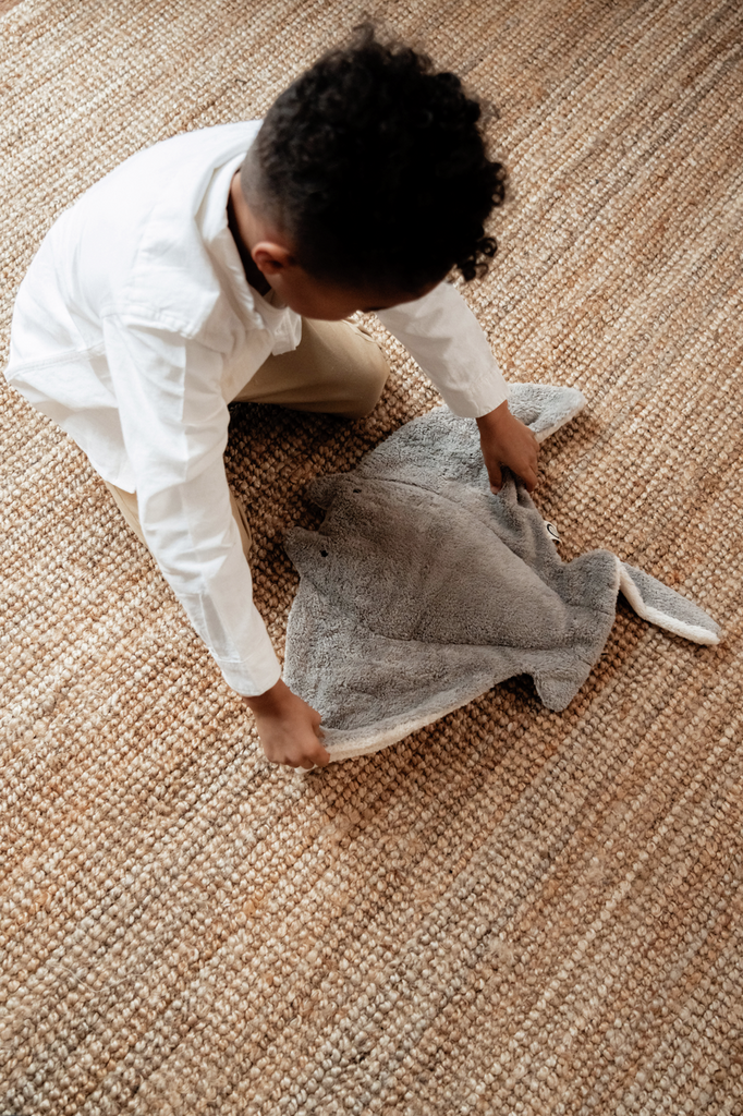 Grote pluche manta rog | Grijs