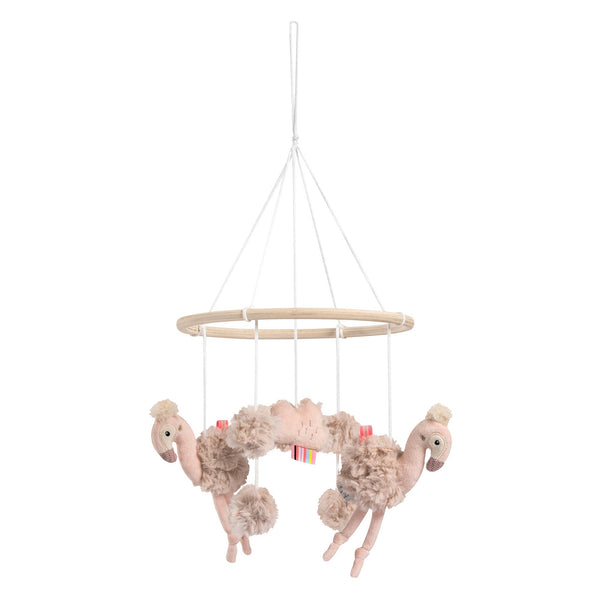 Holz-Mobile Flamingo
