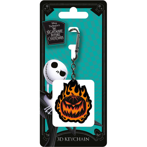 De Nightmare Before Christmas - Sleutelhanger met vlammende pompoen