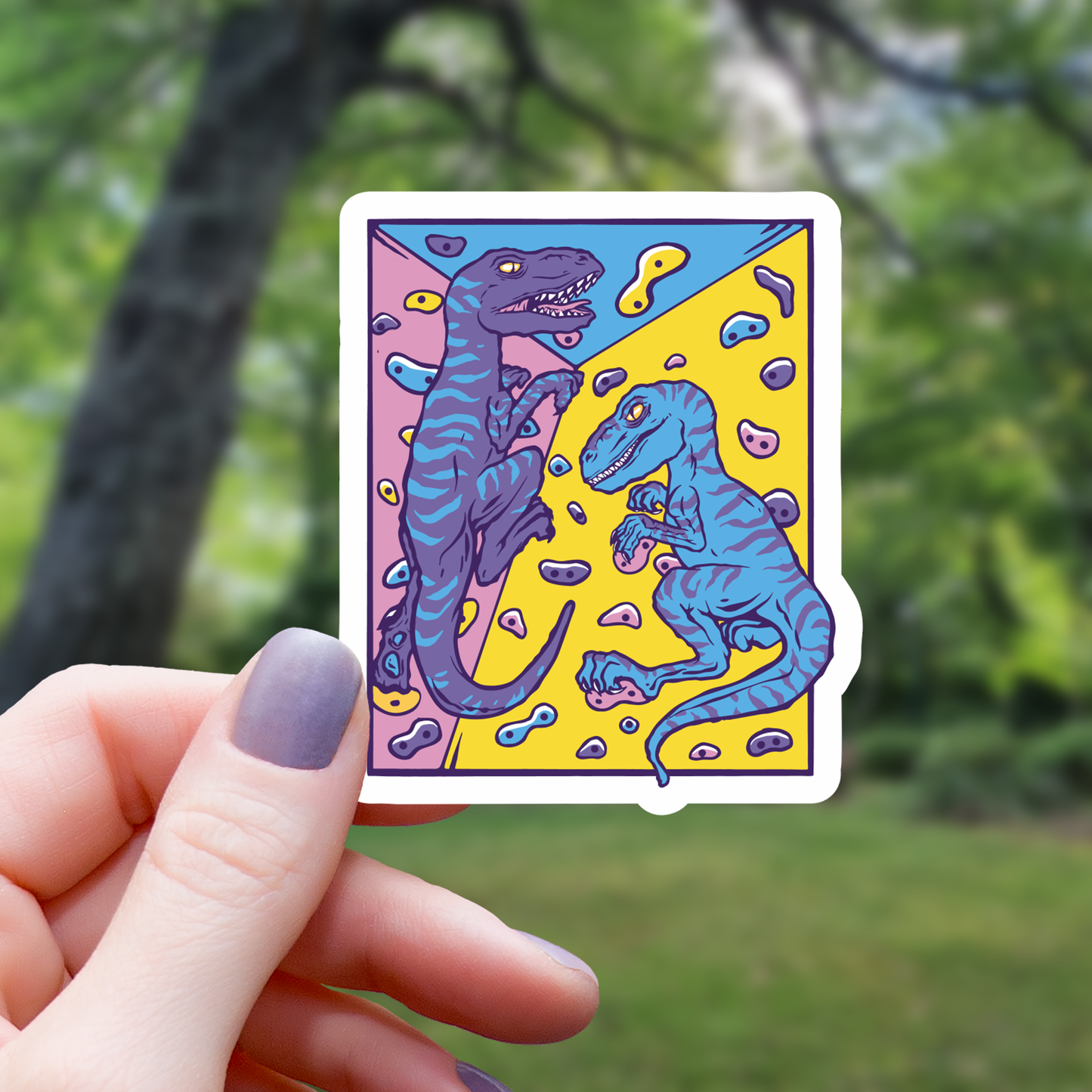 Climbing Dinosaurs Sticker