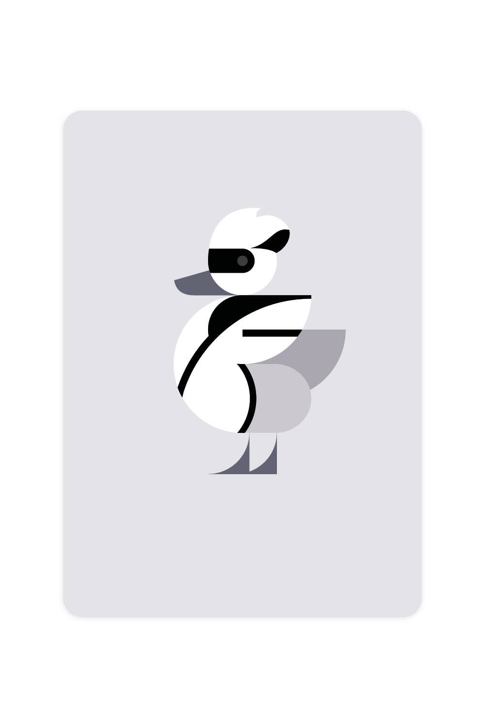 Postcard of a smeared harlequin