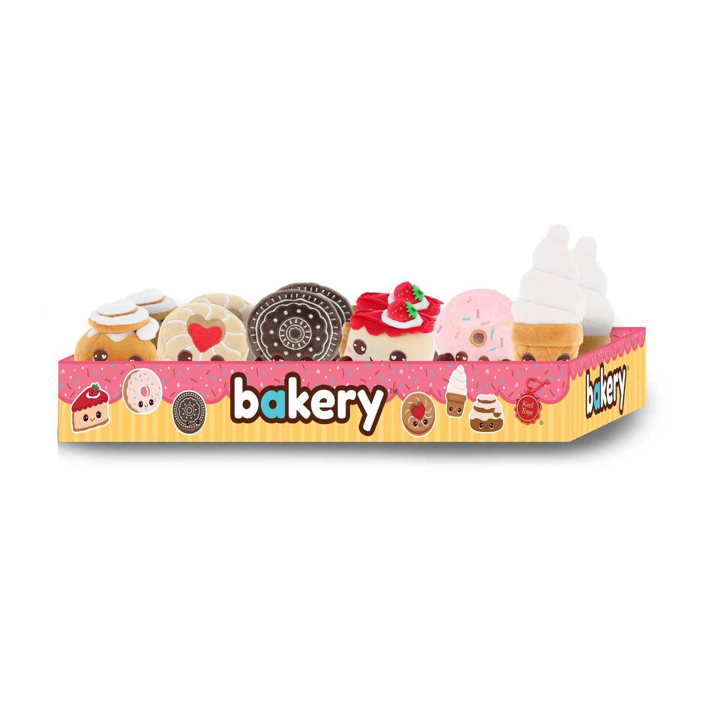 Assortment 12 Pastry Plush Toys 8cm - KEELTOYS