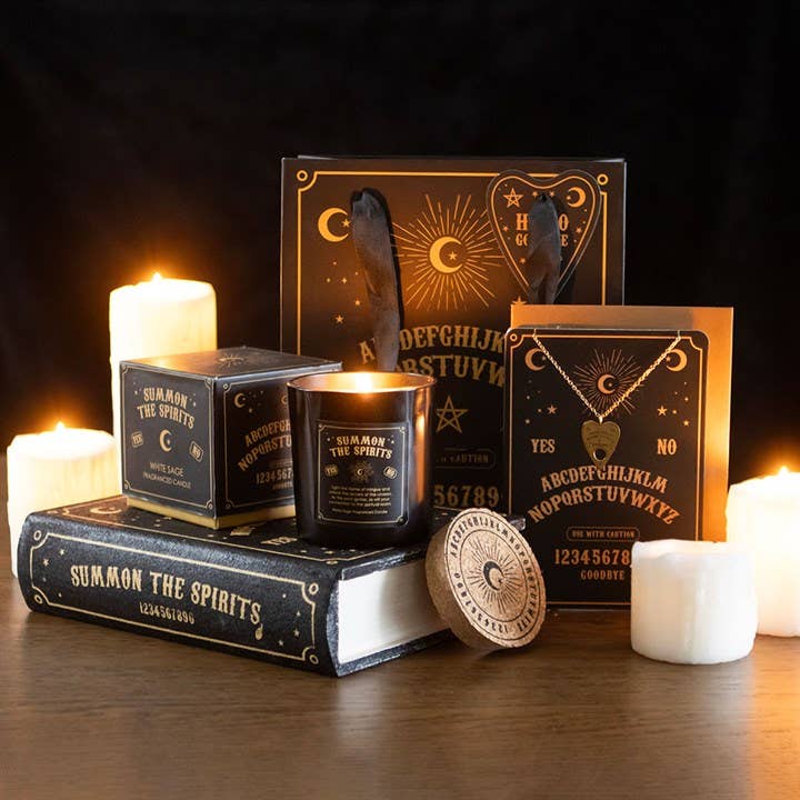 Boîte de Rangement en Forme de Livre Planche Ouija Gothique Noire