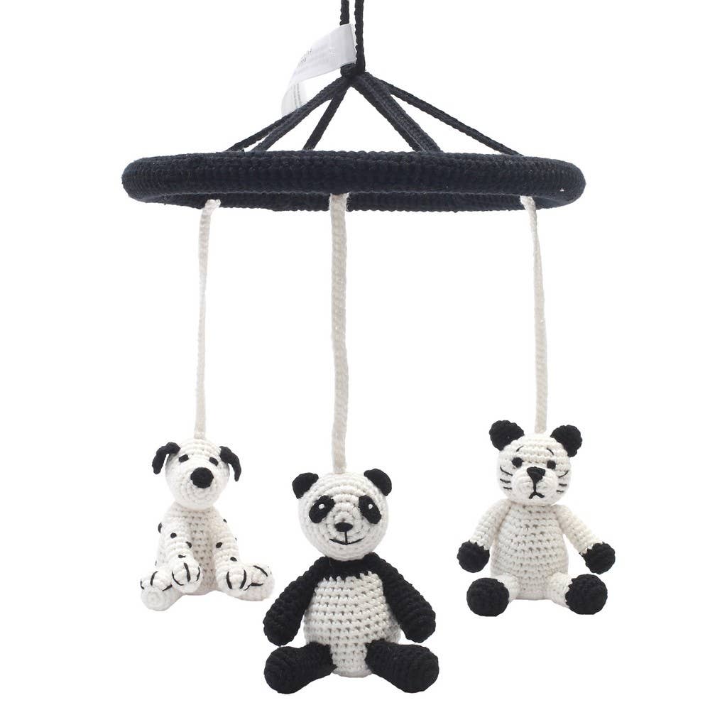 Mobiel met kat, panda en hond