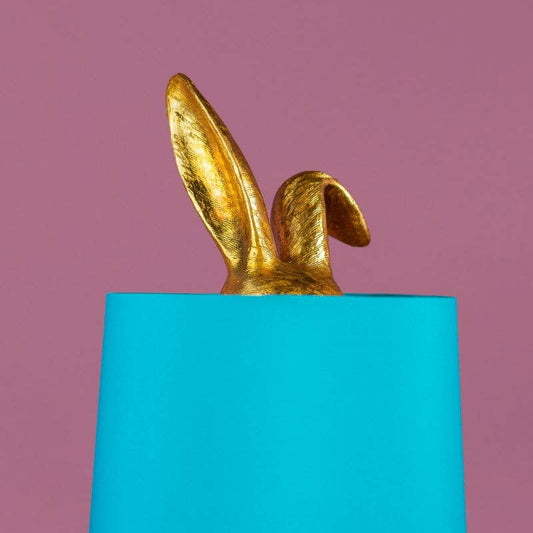 Hiding Bunny® Table Lamp, Gold/Turquoise
