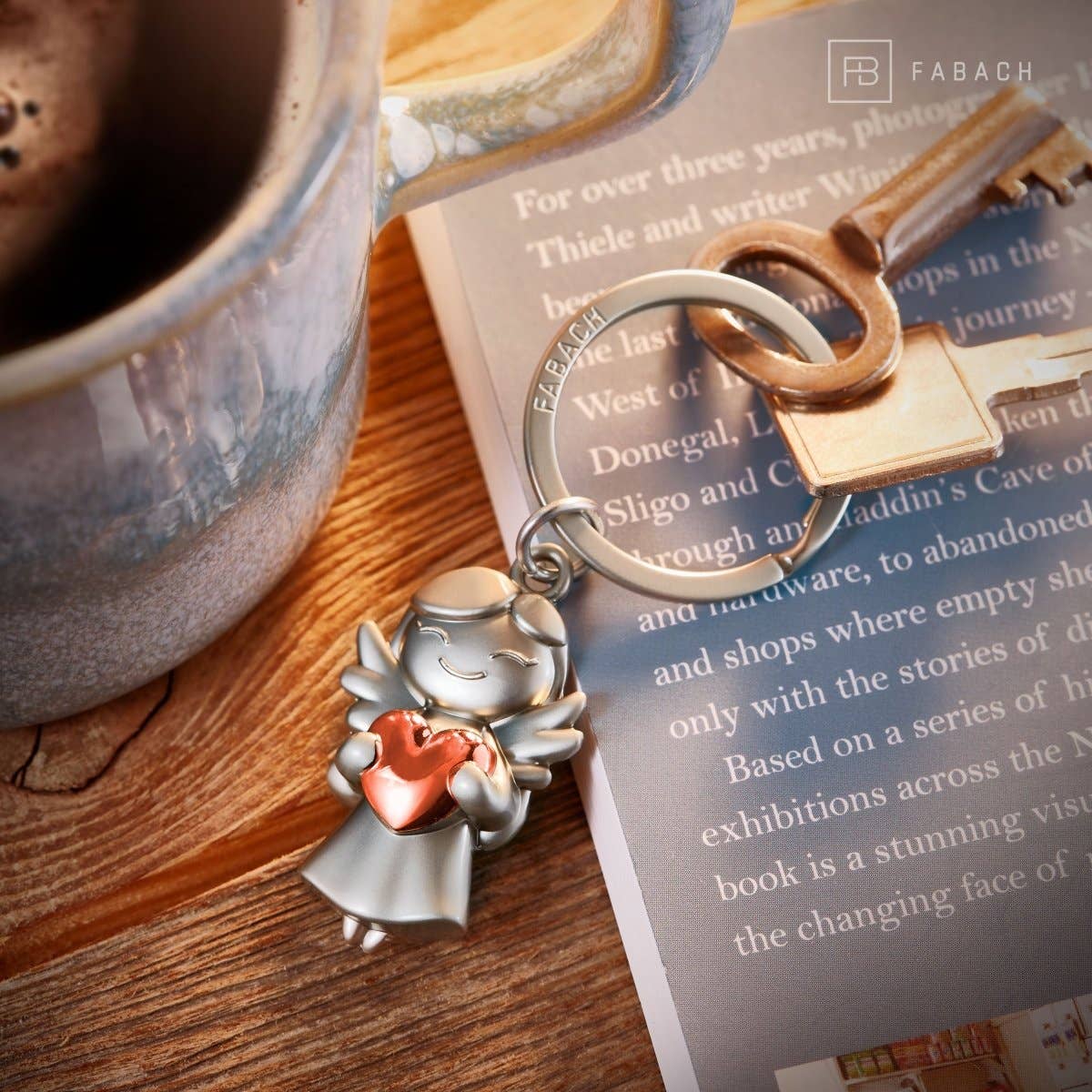 Porte-clés ange gardien « étoile » - ange porte-bonheur avec cœur