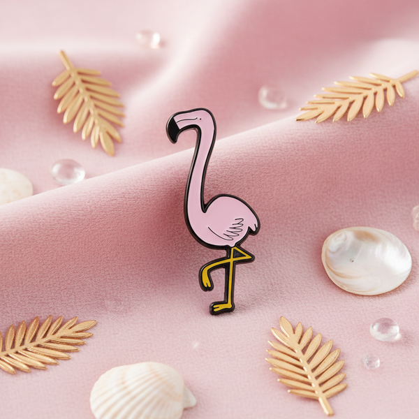 Roze flamingo speld