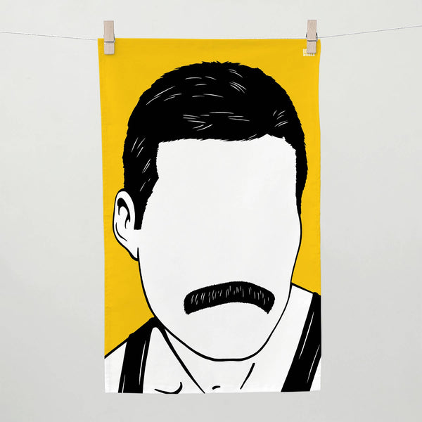 Theedoek met Queen-thema "Freddie Mercury"