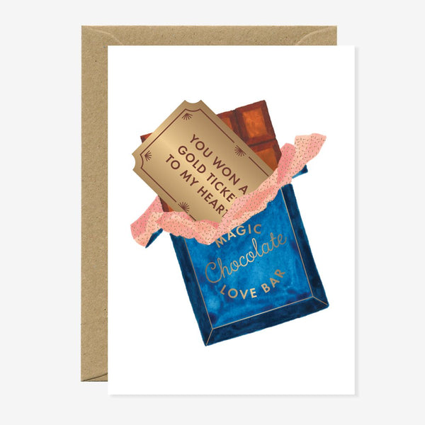 Golden ticket - Carte de voeux