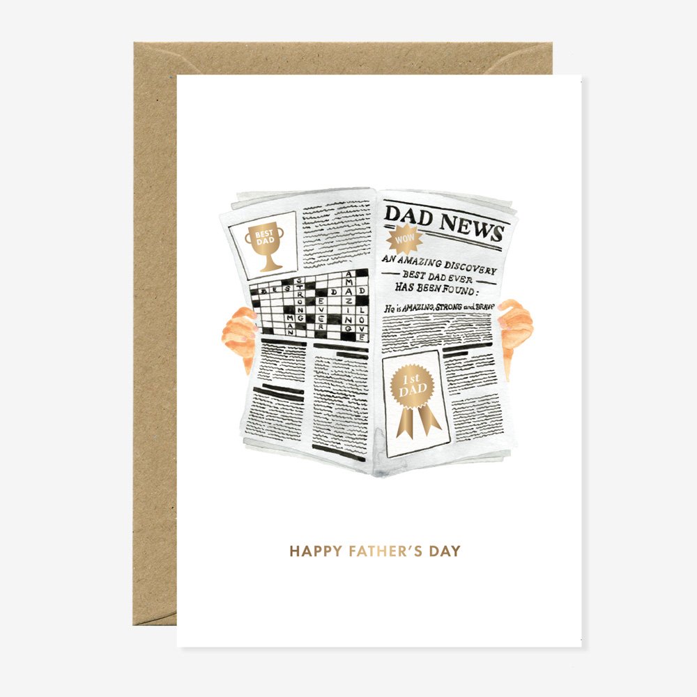 Newspaper - Carte de voeux Fête des pères