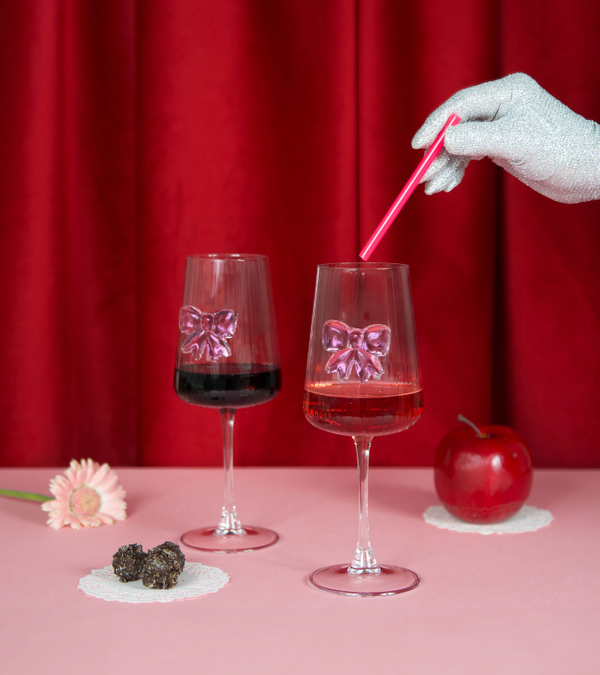 Coffret de 2 verres à vin noeud