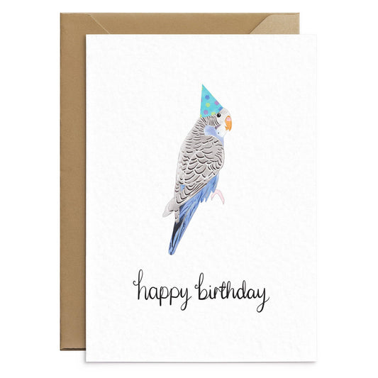 Parakeet Birthday Card
