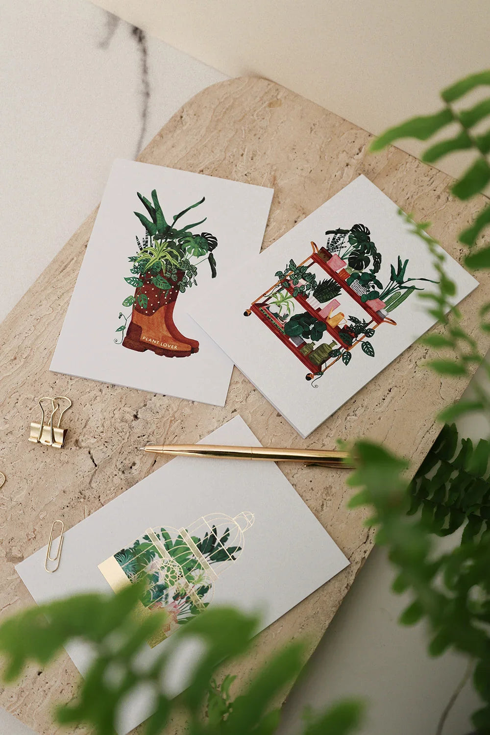 Thank you green house - Greeting card - Gold Foil