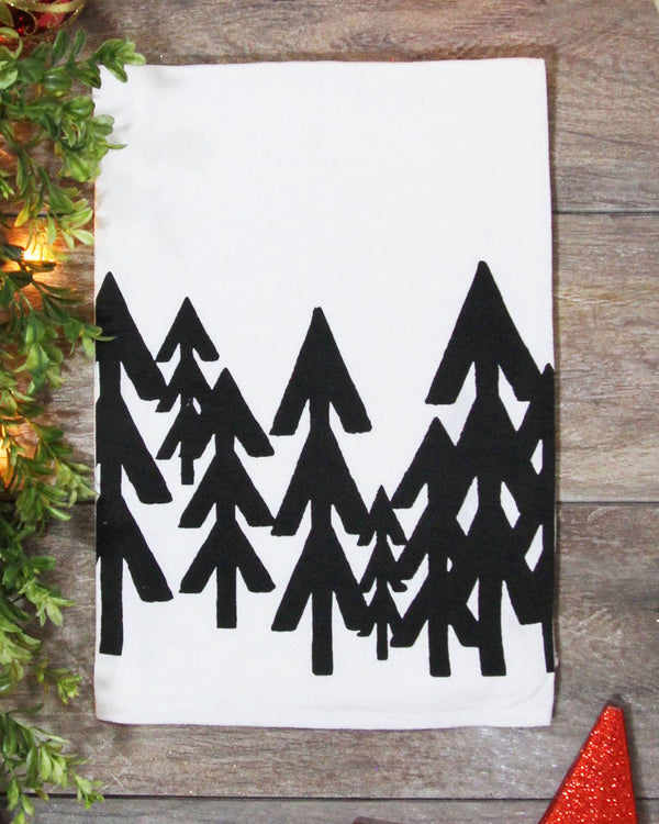 Moderne kerstboom theedoek