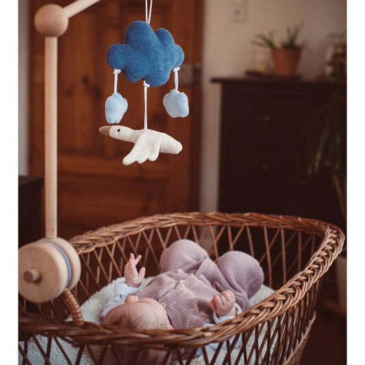 Bewegende zonsondergang, blauw