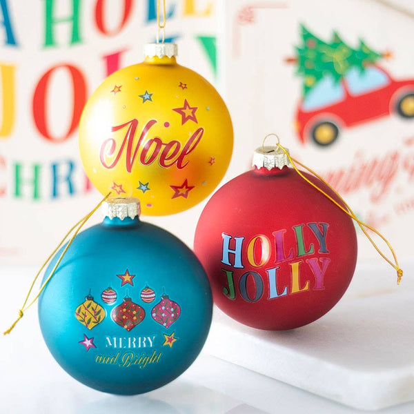 Nostalgische kerstballen, 3 stuks