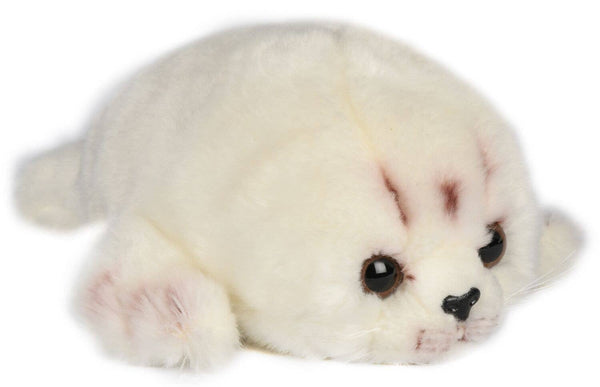 Bébé phoque (blanc) - 33 cm (longueur) - peluche Uni Toys