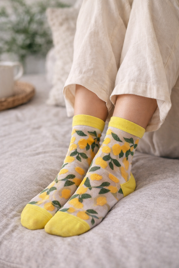 Chaussettes Transparentes Citrons