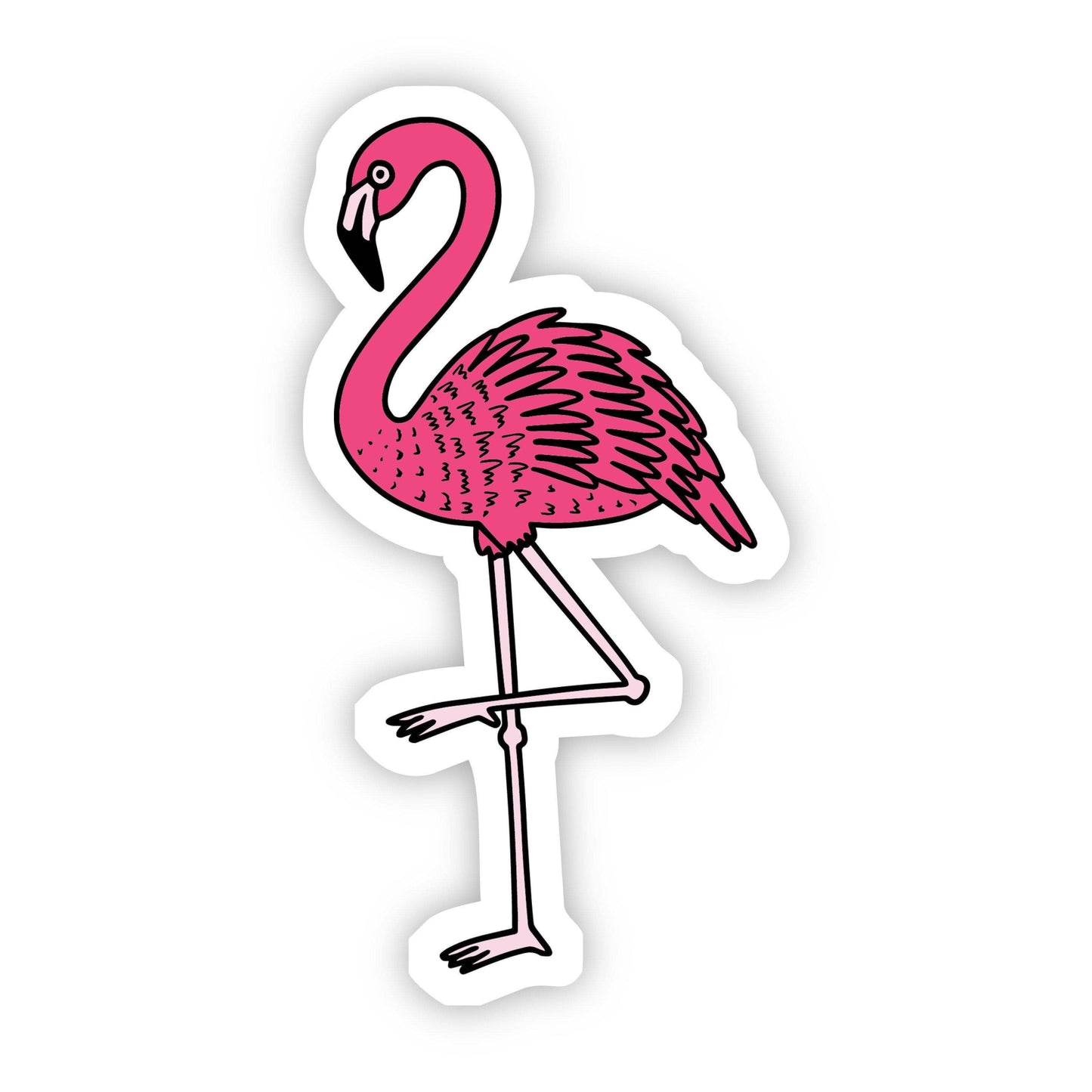 Sticker esthétique flamant rose