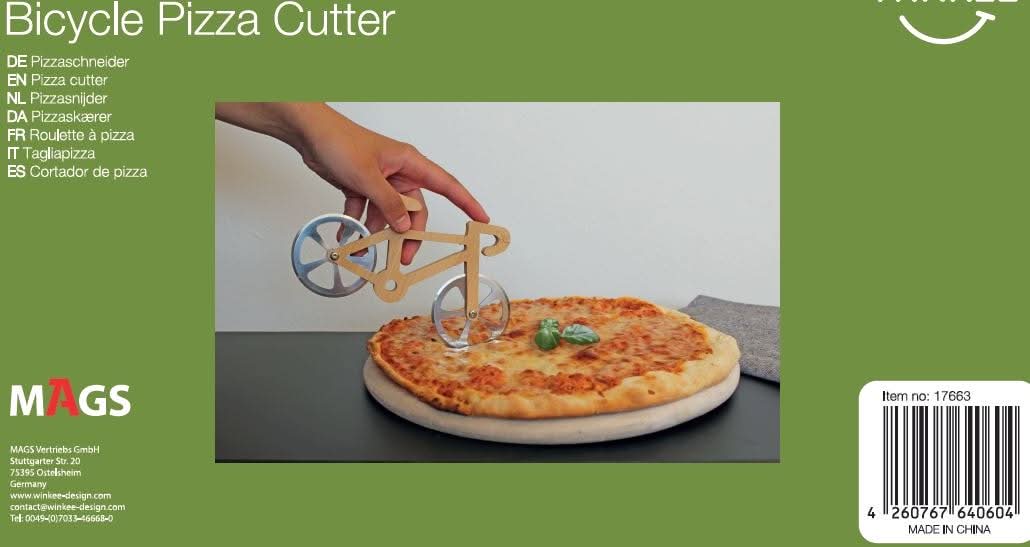 Coupe-pizza Vélo en bois