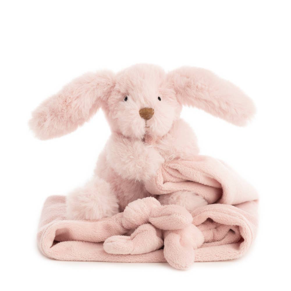 Plaid doudou - lapin rose clair
