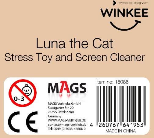Balle anti-stress et nettoyant d’écran Chat Luna Winkee – vue 3