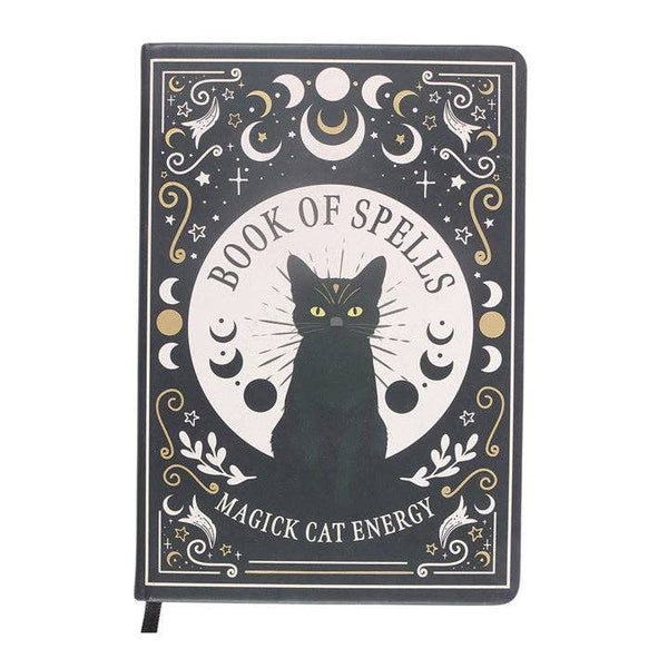 Carnet A5 « Livre de sortilèges Magick du Chat Noir » avec stylo