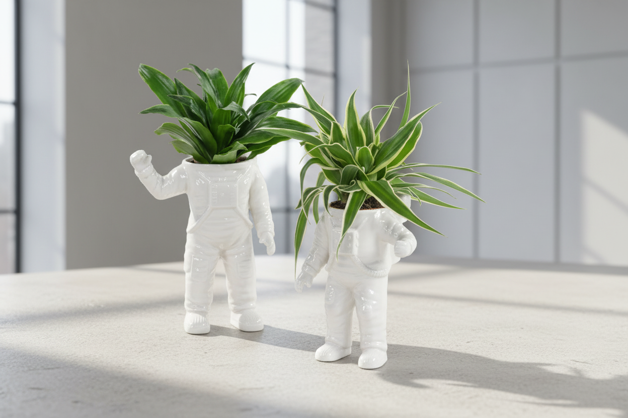 Astronaut bloempot