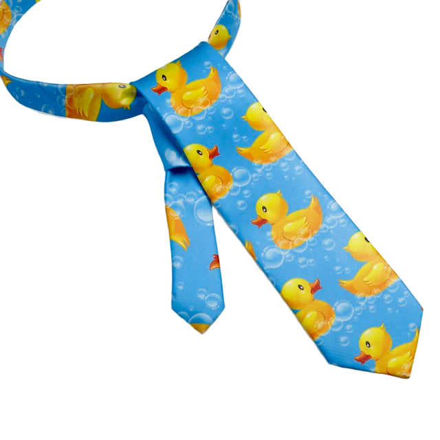 Yellow Ducks Bubbles Tie