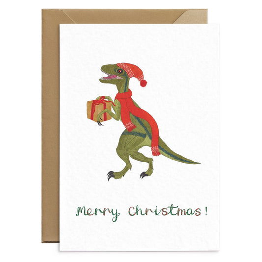 Velociraptor Christmas Card