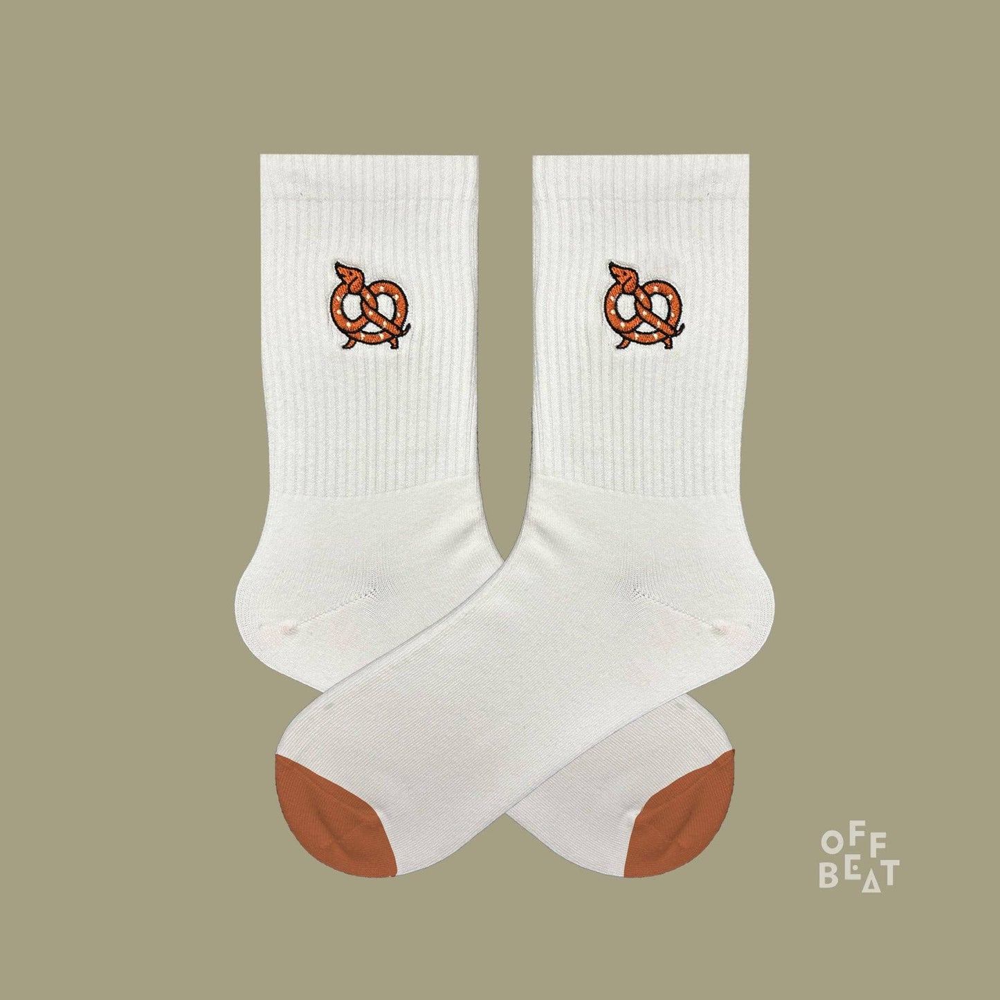 Chaussettes brodées Teckel Bretzel "Brezeldackel"