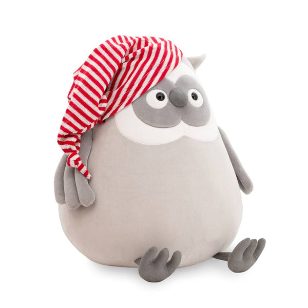 Pluche uil met slaapmuts - 20 cm - 0+