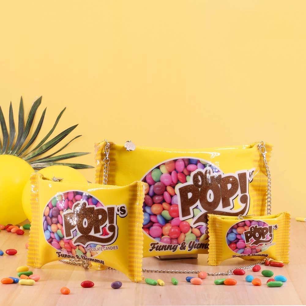 Oh My Pop! Chococandy portemonneetje, geel