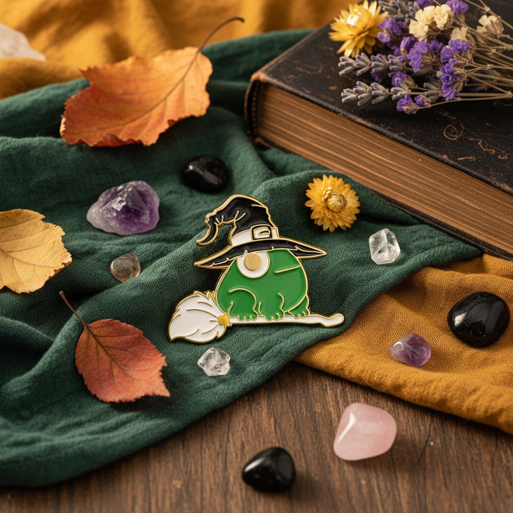 Witch Frog Pin