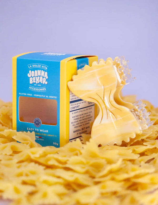 NOUVEAU ! Pince à – cheveux en forme de nœud papillon farfalle: Farfalle à l'encre de seiche | Joanna Behar – vue 2