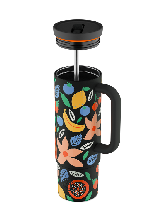 Straw Cup | Tropical Noir - 800 ml