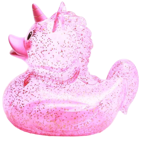 XL Roze Glitterende Eenhoorn Eend