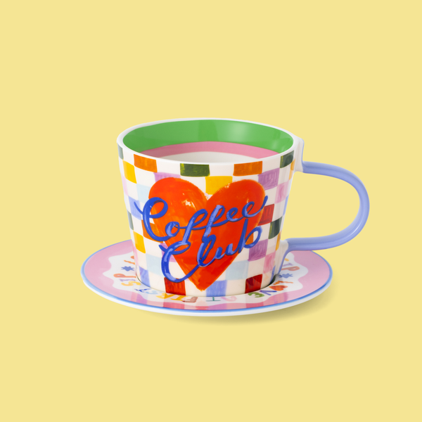 Tasse et soucoupe Coffee Club