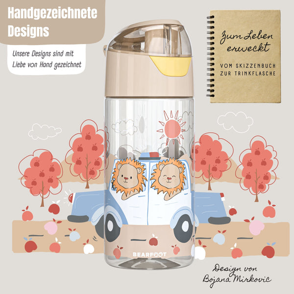 Trinkflasche Kinder, leichte Wasserflasche - Polizei Löwen