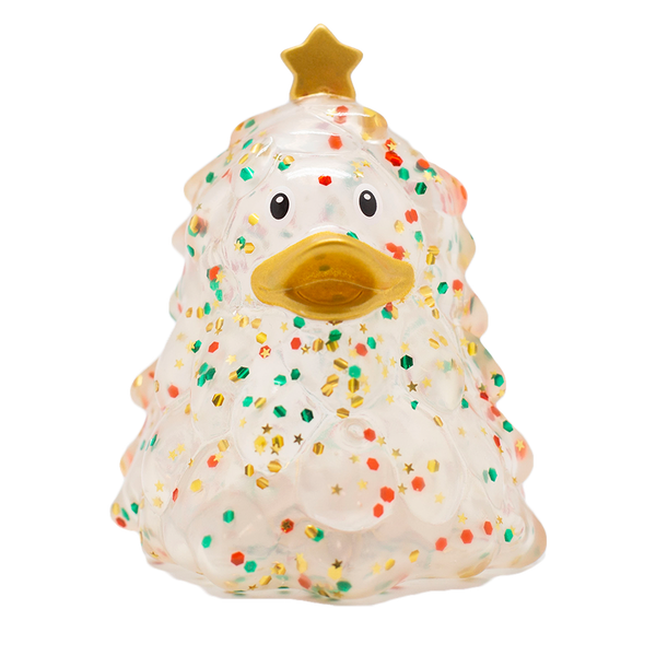 Glitterende kerstboomeend