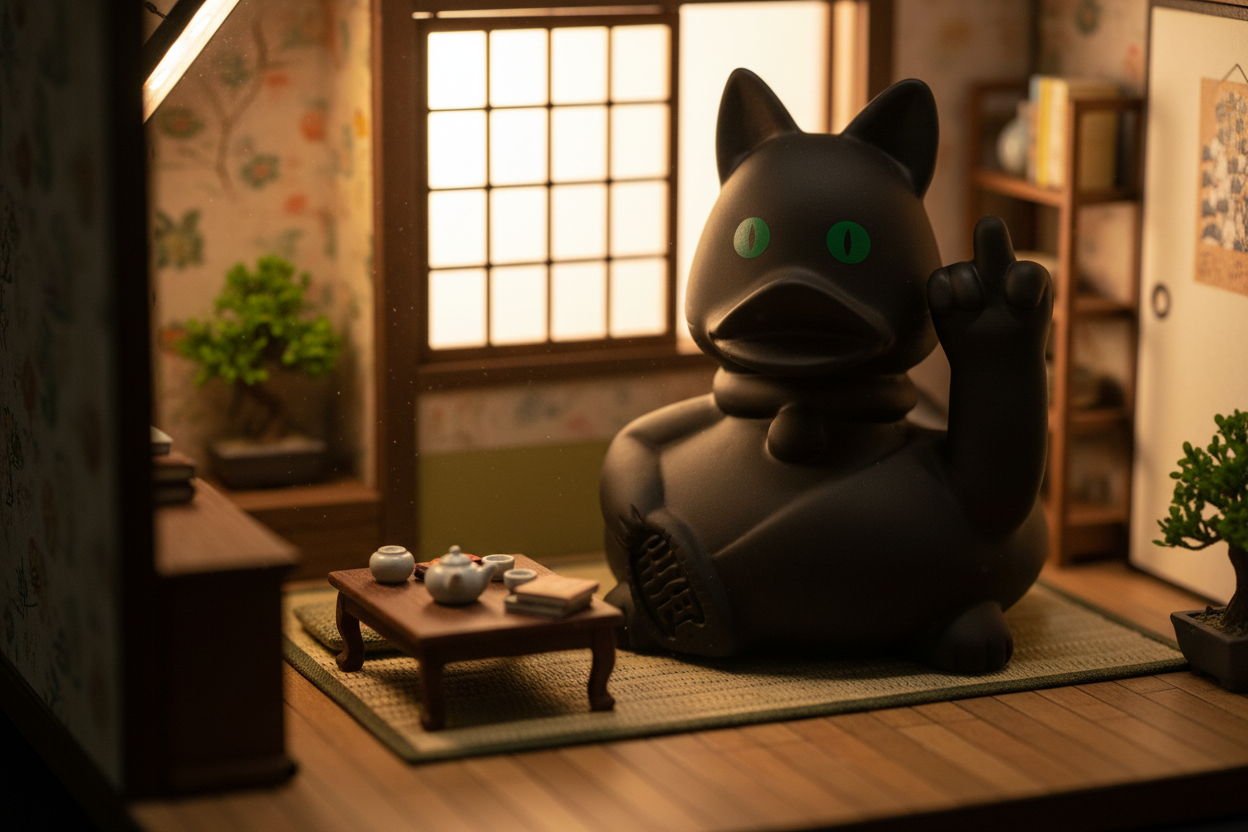 Black Rebel Cat Duck