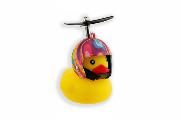 Canard pour guidon de vélo avec Casque Flower Power