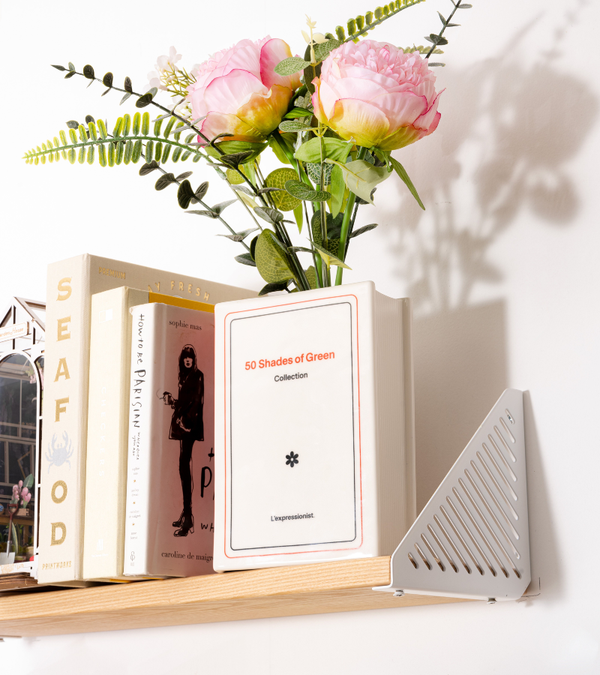 Book-Shaped Vase - 50 shades of green