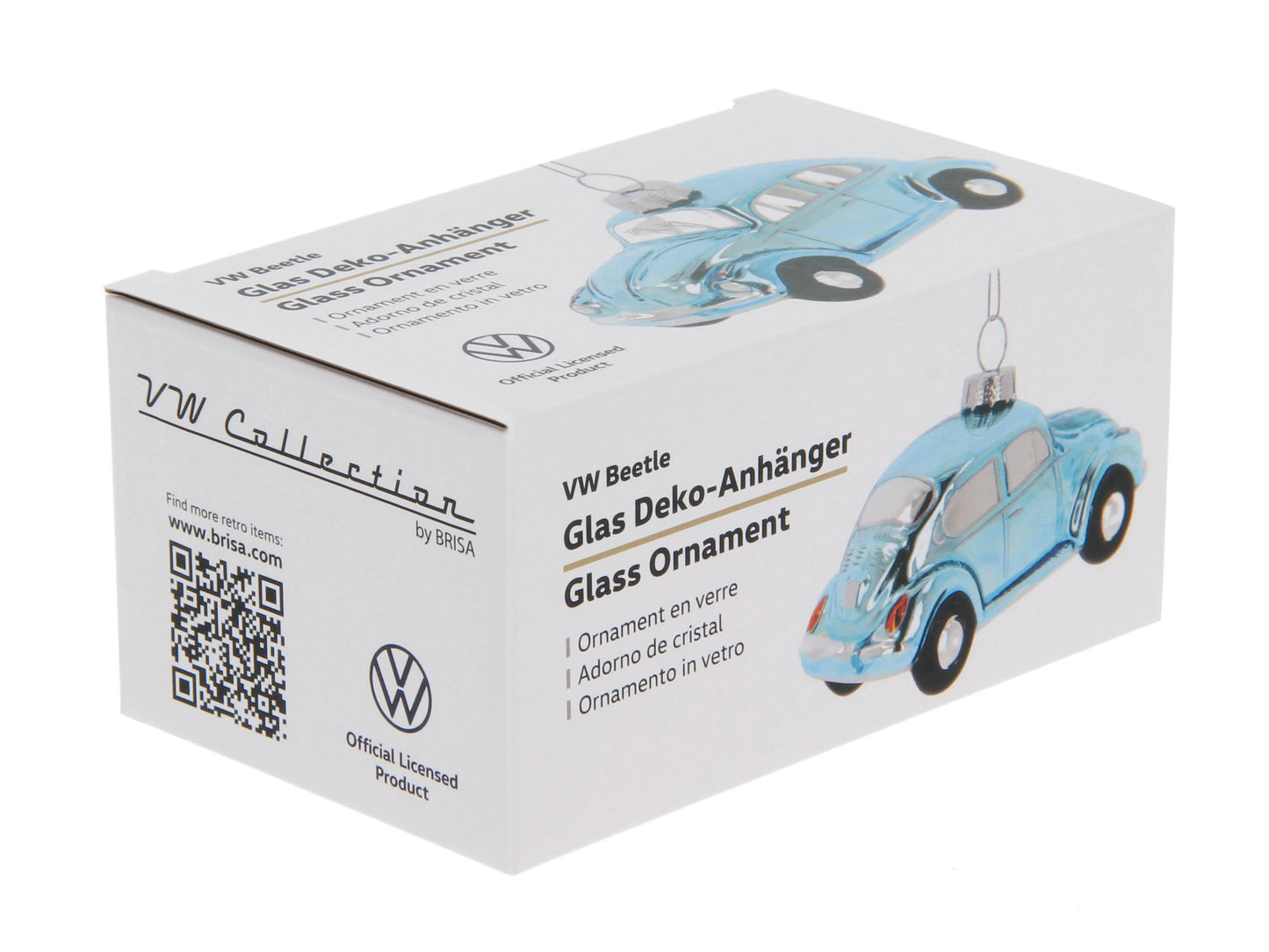 Blue VW Beetle Christmas Decoration
