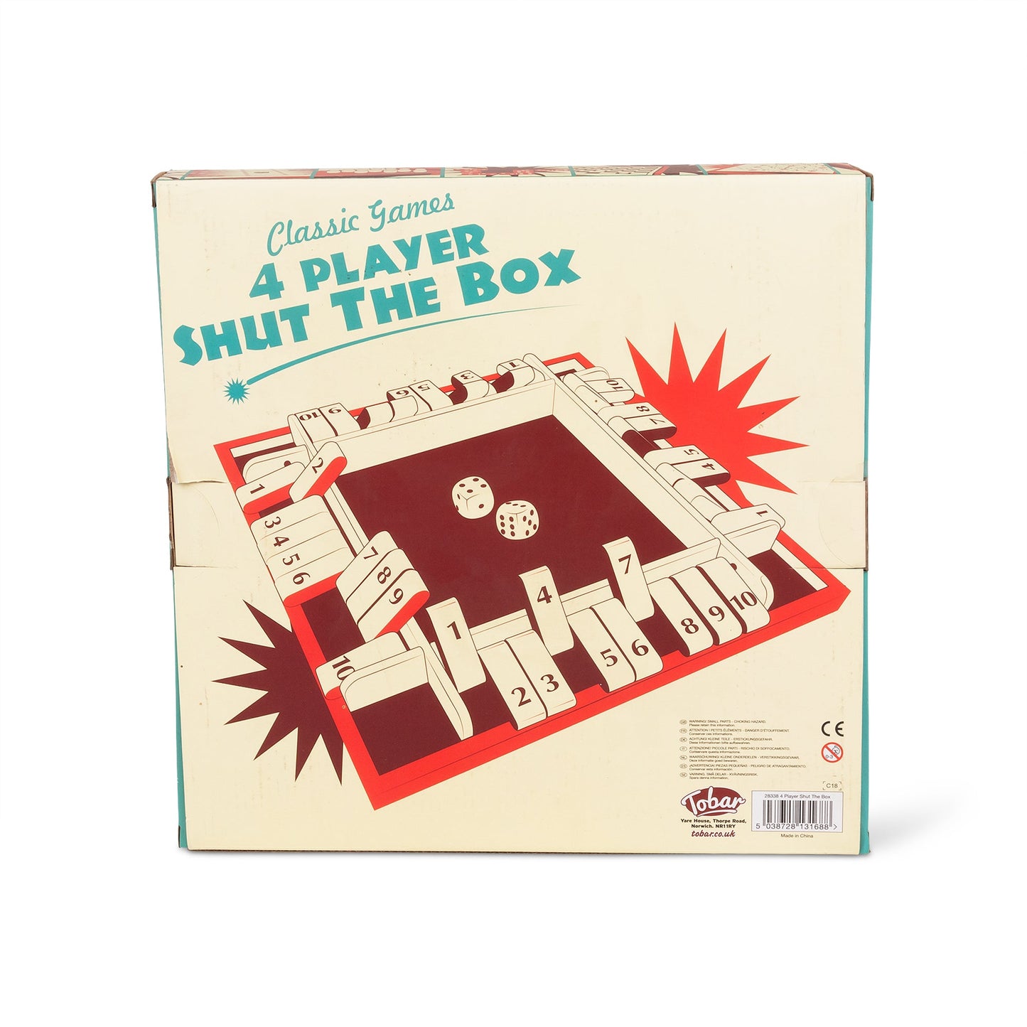 JEU DE FERMETURE DE LA BOÎTE EN BOIS POUR 4 JOUEURS