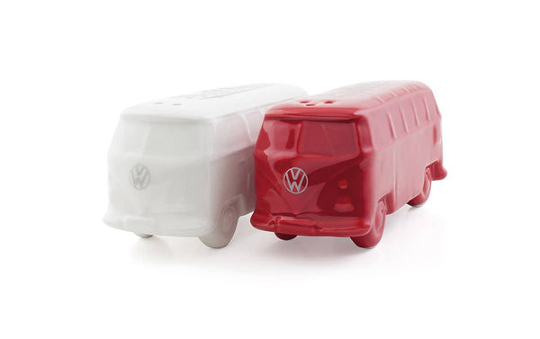 Rode en witte VW T1 bus, zout en peper