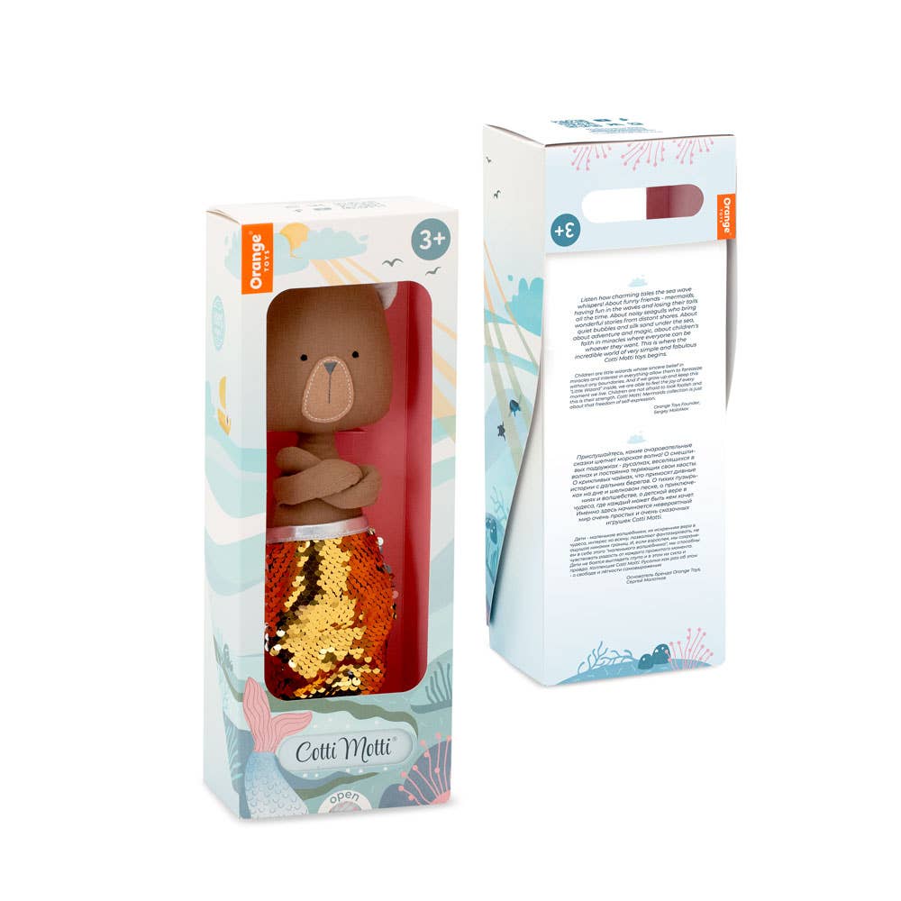 Knuffel van katoen, Oscar de Beer: Zeemeermin - 29 cm - 3+