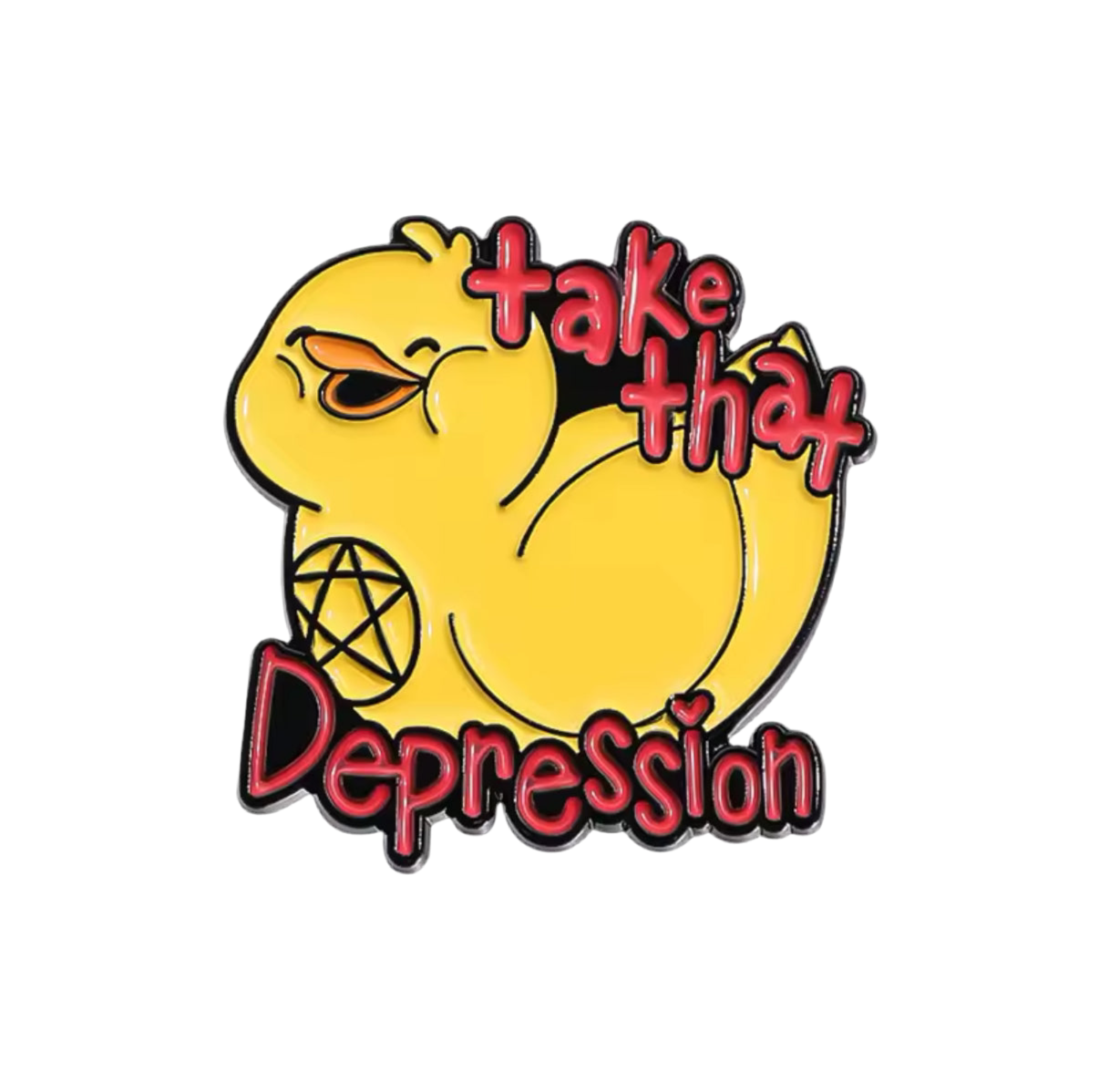 pins canard jaune take that depression