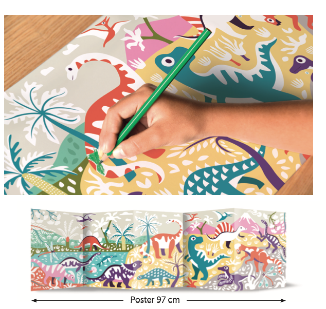 Dinosaur Coloring Panorama