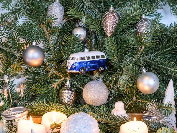 VW T1 Bus Blauw & Wit Kerstdecoratie